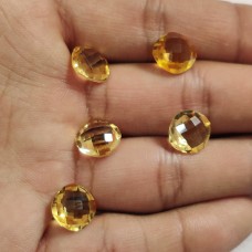 Citrine 11x11mm cushion briolette 4.0 cts